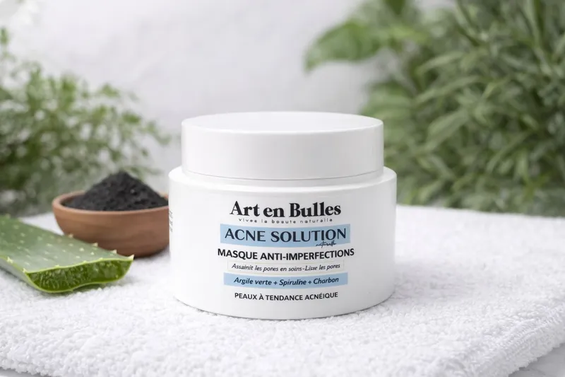 Masque Anti-Imperfections Acne Solution – Argile Verte & Charbon