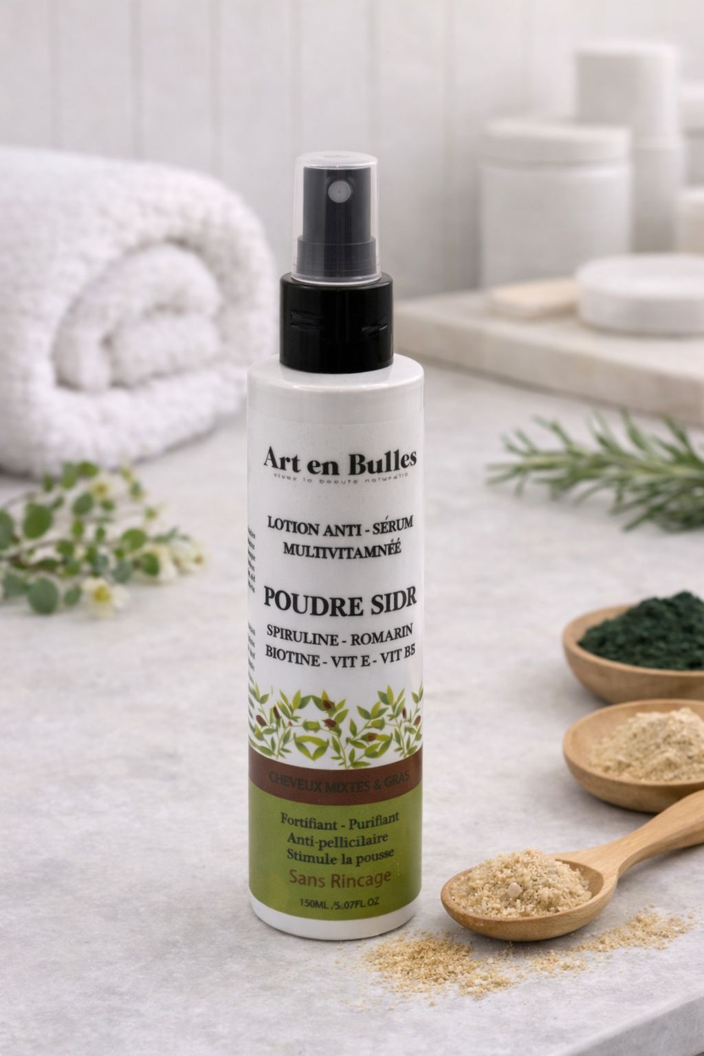 Lotion Anti-Sébum Multivitaminée – Sidr & Spiruline