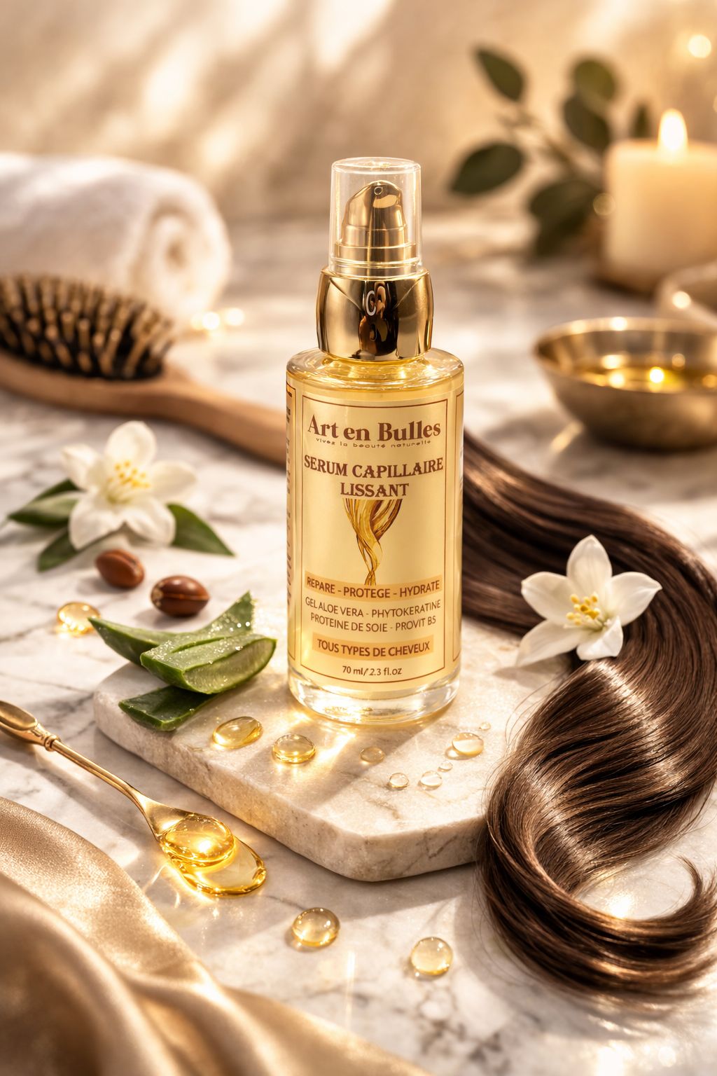 Serum capillaire lisant 