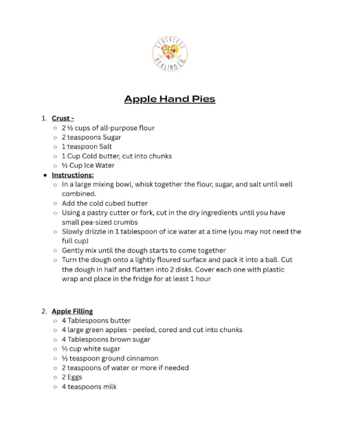 Apple Hand Pie Recipe