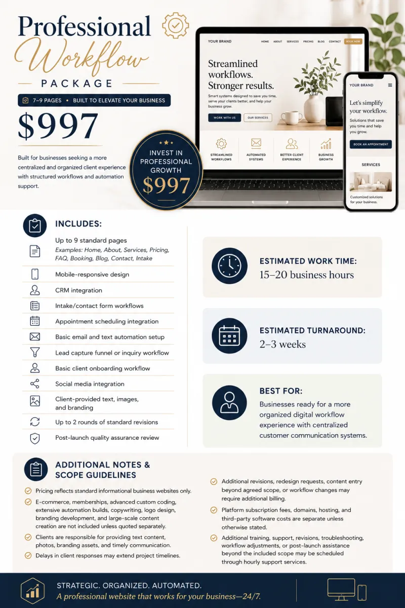 Professional Workflow Package