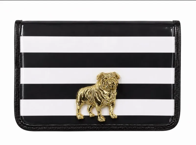 Black Stripe Clear Purse