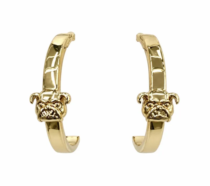 Bulldog Hoop Earrings 