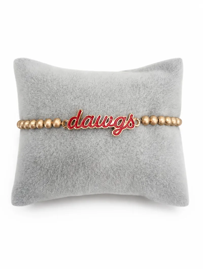 Dawgs Gold Beaded Bracelet