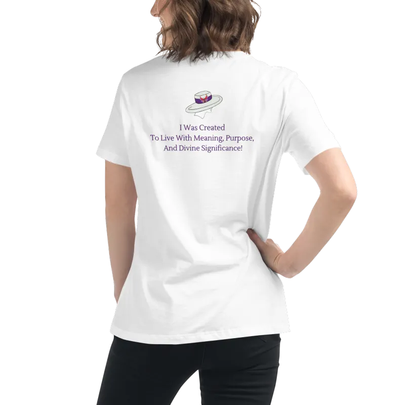Women's Relaxed T-Shirt - I Am God's Masterpiece/Back Message