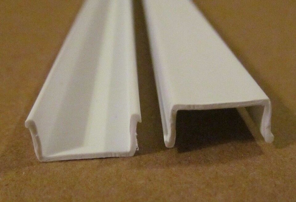 72″ White Plastic Rigid Insert Screw Cover Door Window Molding X631