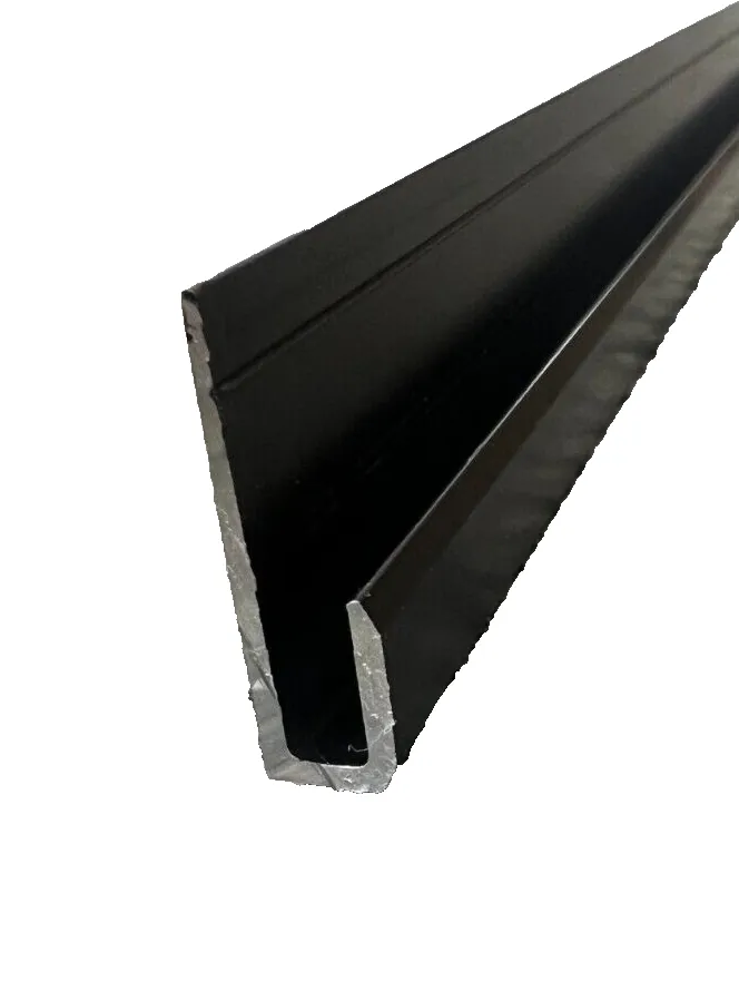 92″ End Cap J Rail Aluminum Black Anodized 7/8″ x 3/8″