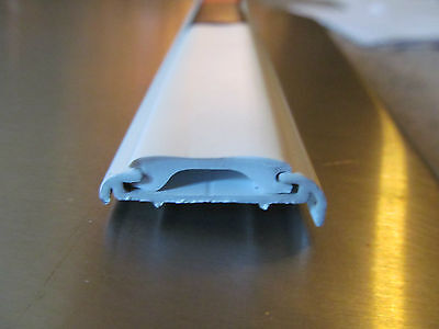 92″ Pcs. Aluminum Insert Type WHITE Flat Lip Trim 1 1/8″ x 1/4″ RV Motorhome
