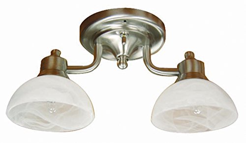39540S-NI/117-DB 2-Arm Dinette Light with 5″ Round Dome Base