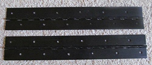 A Pair (2) Aluminum Anodized Black Piano Hinge 1″x 1″x 12″ 20 Gauge RV Boat