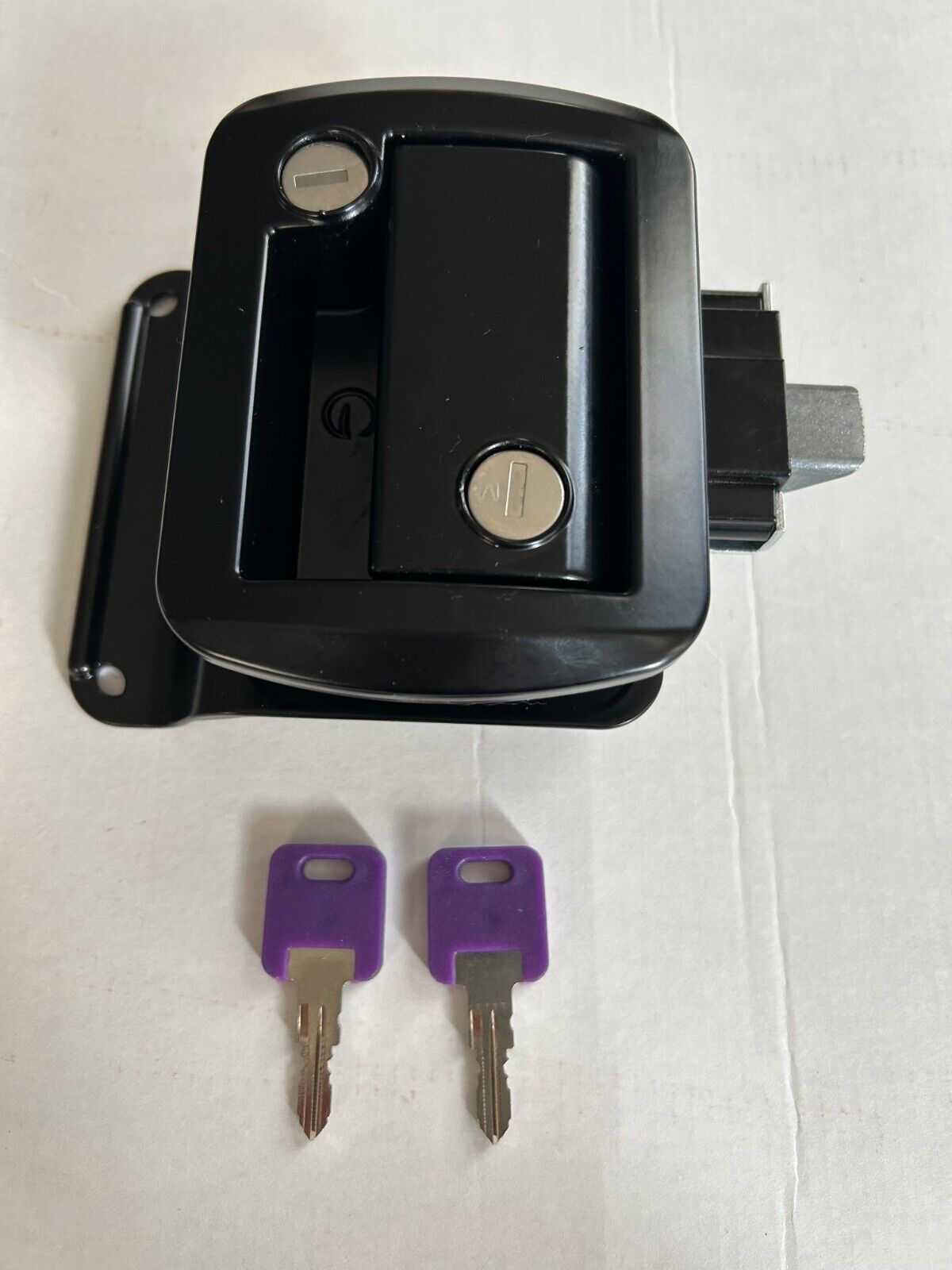 RV Travel Trailer Global Link Entry Door Lock Black Paddle Deadbolt