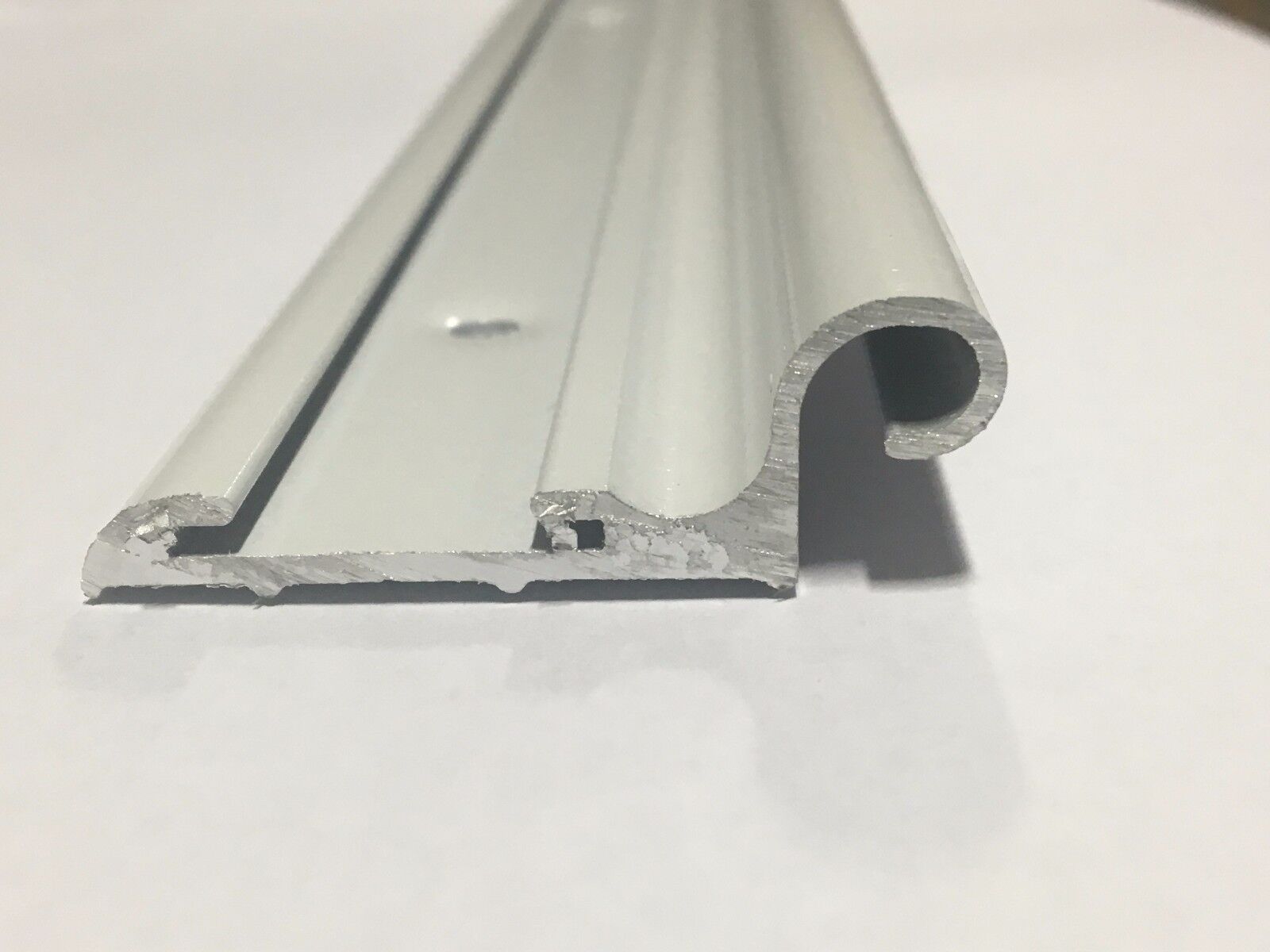 92″ White Aluminum Vinyl Insert Belt Rail Hinge Trim Molding Compartment Door