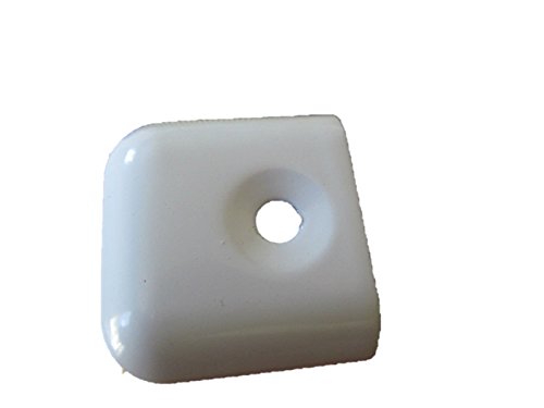 10 White RV Camper Trailer Aluminum Flat End Cap for Trim Molding 1″ & Screws