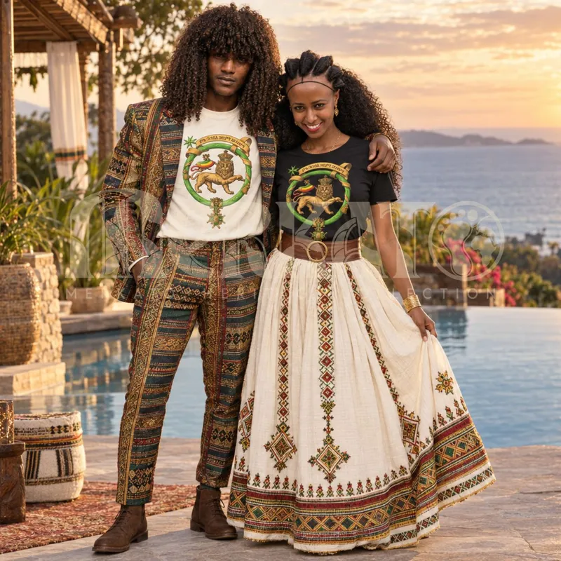 Unisex RTV-HC-0010 Lion of Judah, Imperial Banner and Collar of the Order of the Holy Trinity garment-dyed heavyweight t-shirt