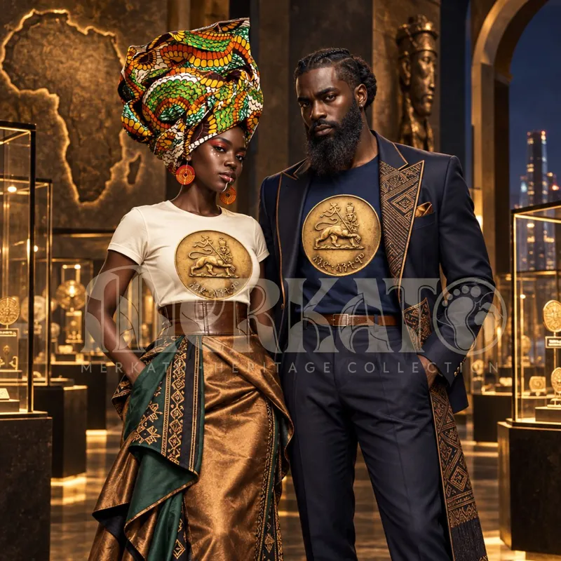 Unisex RTV-HC-0004 Coin: Crowned Lion of Judah bearing the Imperial Processional Cross garment-dyed heavyweight t-shirt