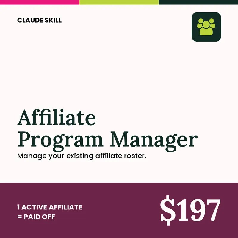 Affiliate Program Manager Skill
