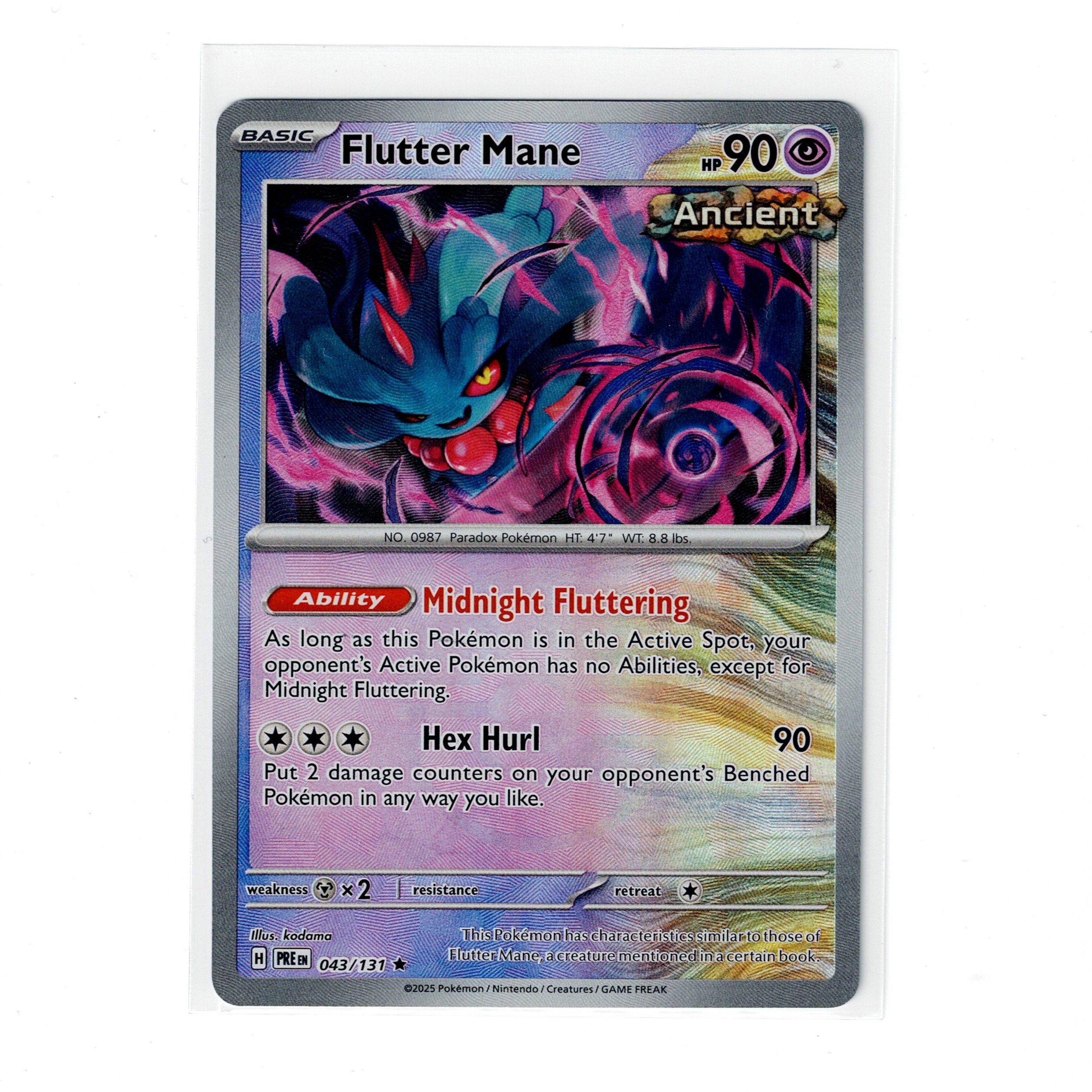 Flutter Mane 043/131 Prismatic Evolutions Pokeball Reverse Holo Pokemon Card