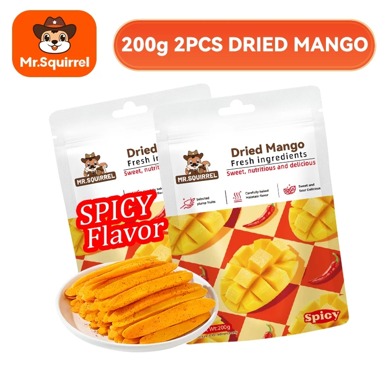 Mr.Squirrel 1KG 2KG Spicy Dried Mango Dried Mango With Salt And Chili Dried Mango Cebu Wholesale