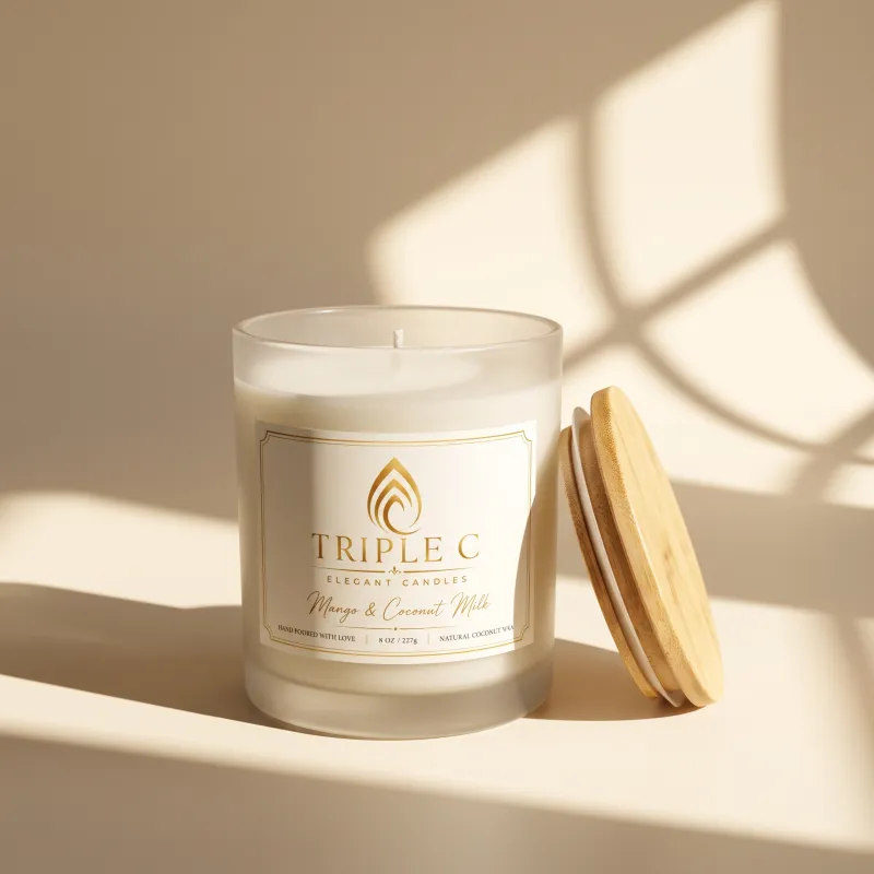 8 Oz Candle Natural Coconut Wax