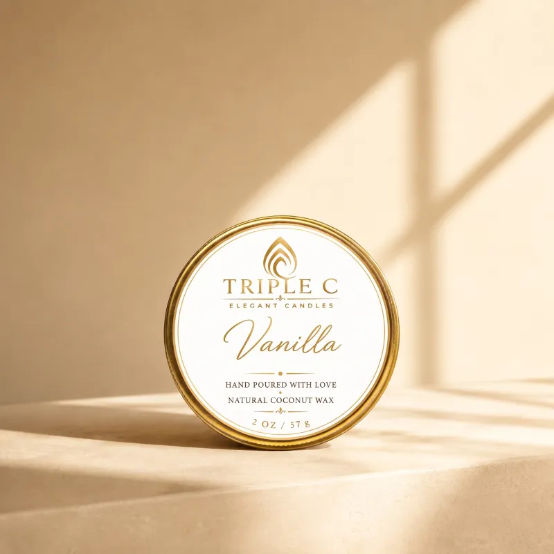 Vanilla Natural Coconut Wax Tin Candle