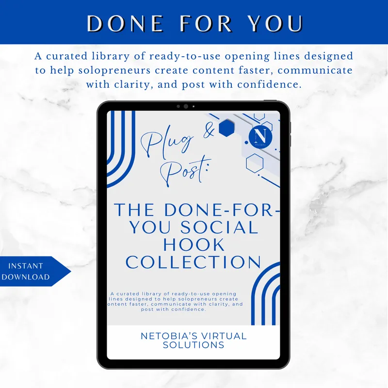 Plug & Post: The Done-For-You Social Hook Collection