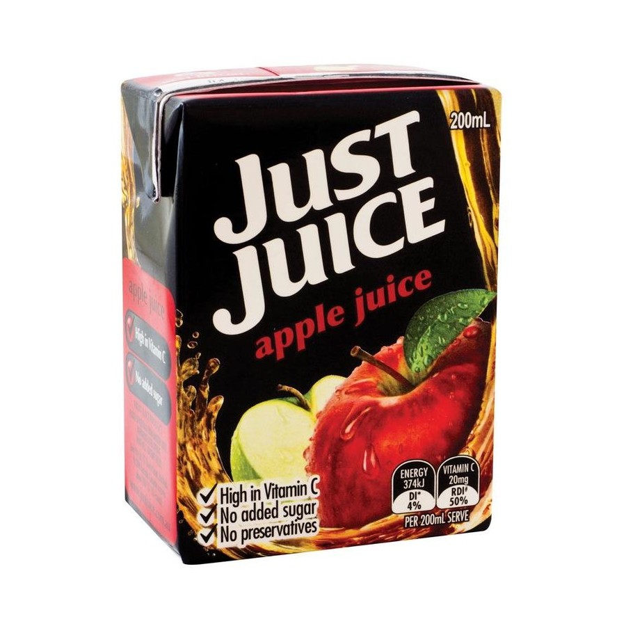 Just Juice 200ml - Apple, Orange, ABC, Paradise Punch CODE - 1277 - 1279 -1278 - 1281