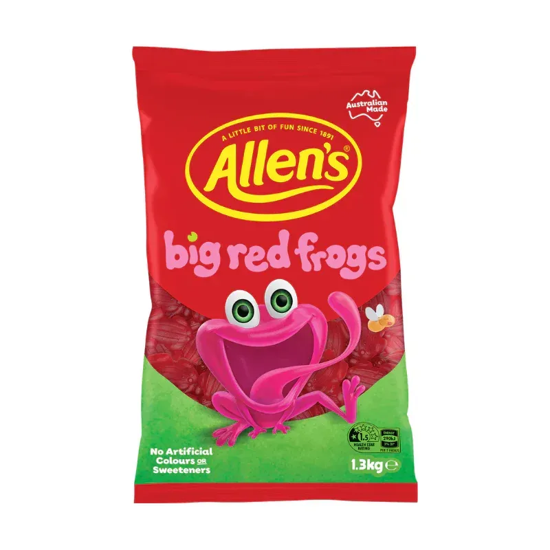 Allens Red Frogs 1.3kg {6}  CODE -  0572