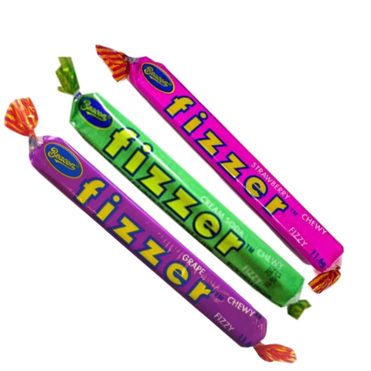 Fizzer 11.6g – Cream Soda, Grape, Strawberry CODE -  1075 - 1076 - 1077