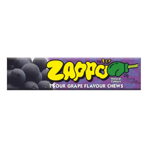 Zappo 26g - Grape, Strawberry, Tutti Fruiti, Cola & Watermelon CODE - 1100 - 1101 - 1102 - 1104 - 1103