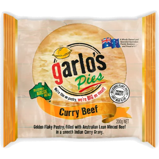 GP Curry Beef Pie 12x200g CODE -  6535