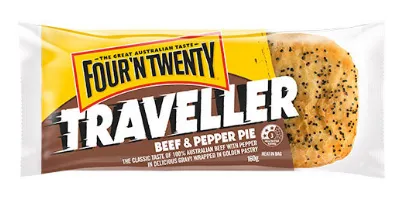Four N Twenty Beef & Pepper Traveller Pie 160g x 24  CODE -  4359