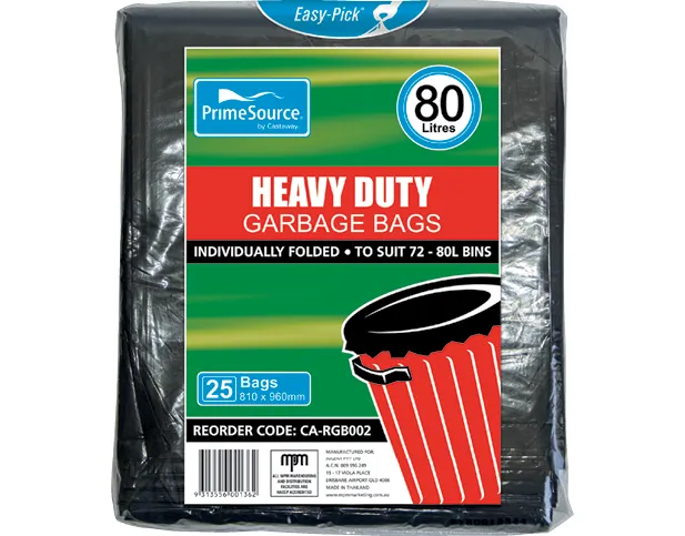 Garbage Bags Heavy Duty 72-80 L x 25