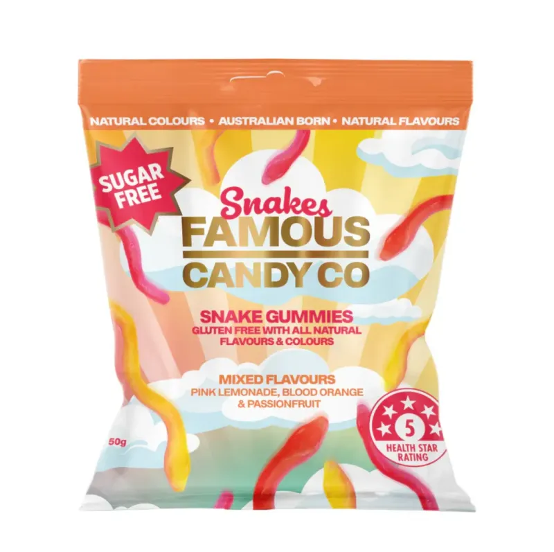 FS Candy Snake Mixed 10 x 50 gms  5** CODE -  14291