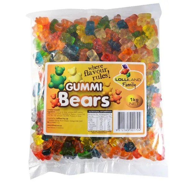 Gummi Bears Mini 1kg  (Lolliland) CODE -  13150