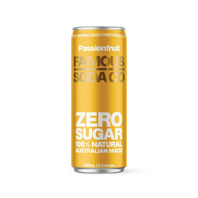 FS Passionfruit Soda 24 x 250 ml Cans  CODE -  14283