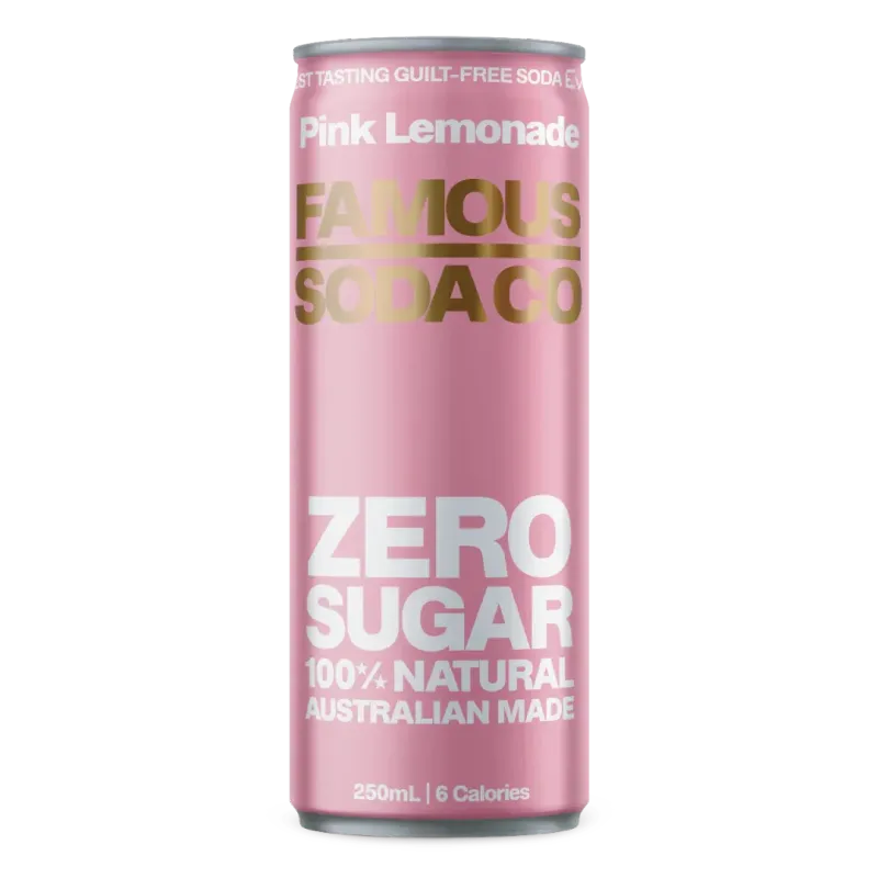 FS Pink Lemonade Soda 24 x 250 ml Cans  CODE -  14282