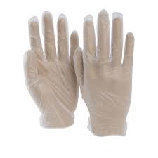 Gloves Clear Medium Vinyl {POWDER FREE} CODE -  10554