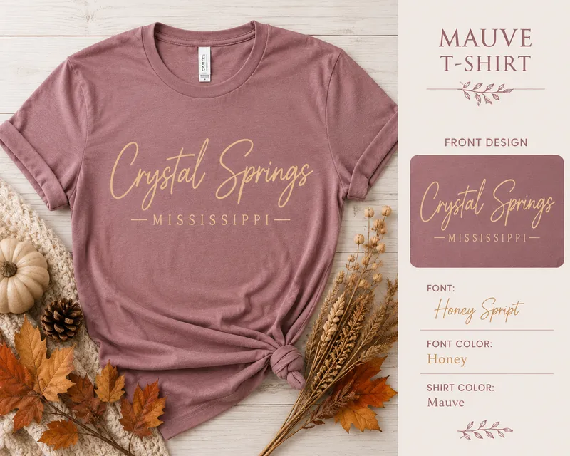 Crystal Springs Mauve T-Shirt (2XL)