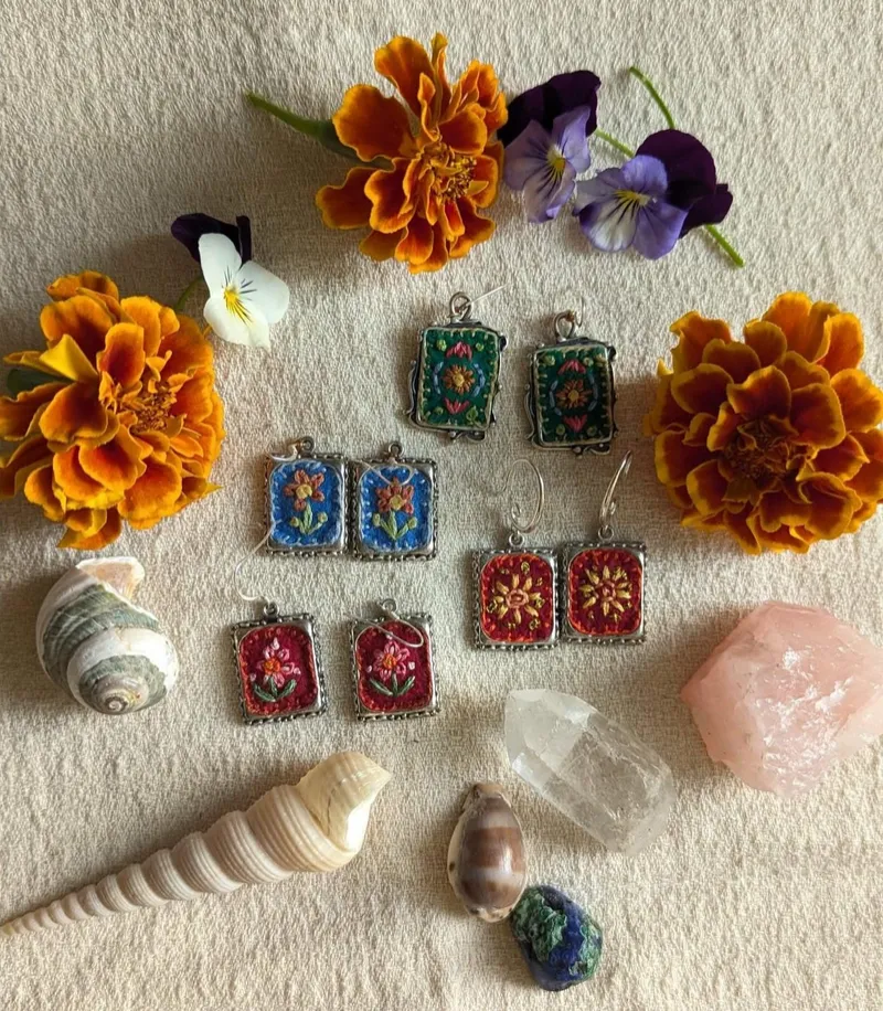 Framed Rectangle Earrings