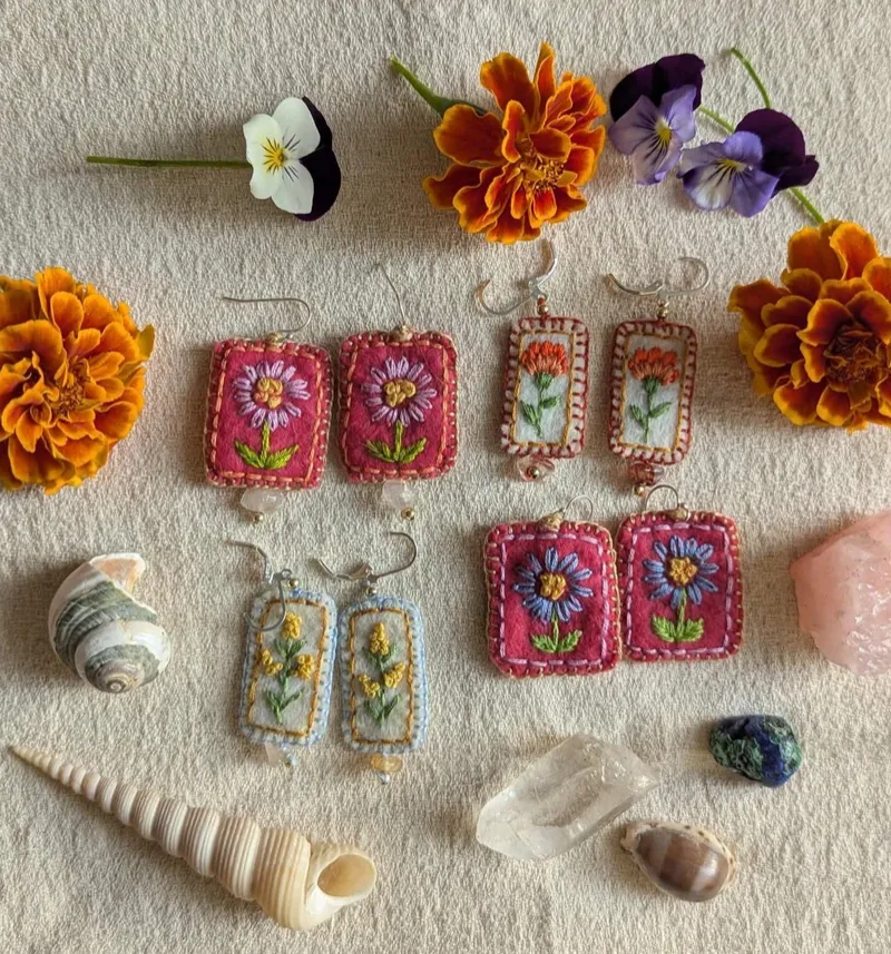 Large Rectangle Earrings