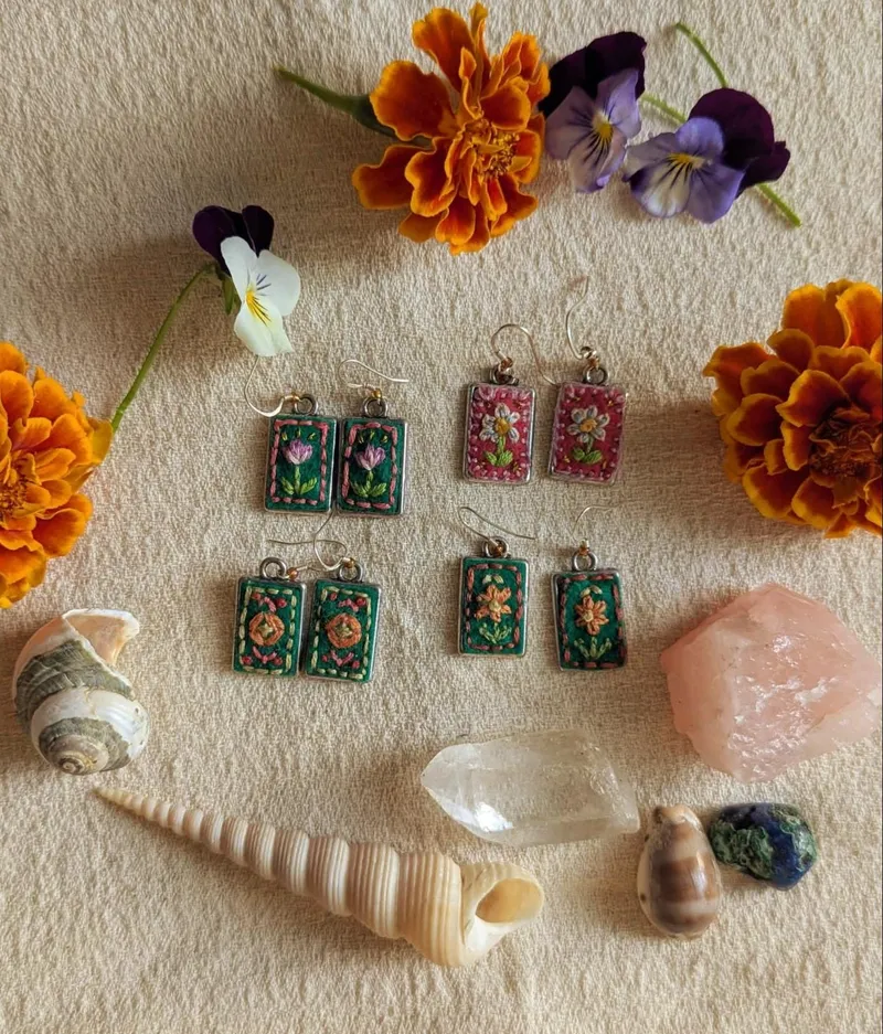 Small Rectangular Earring
