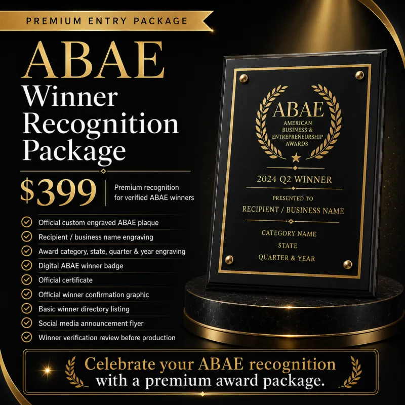 ABAE Winner Recognition Package