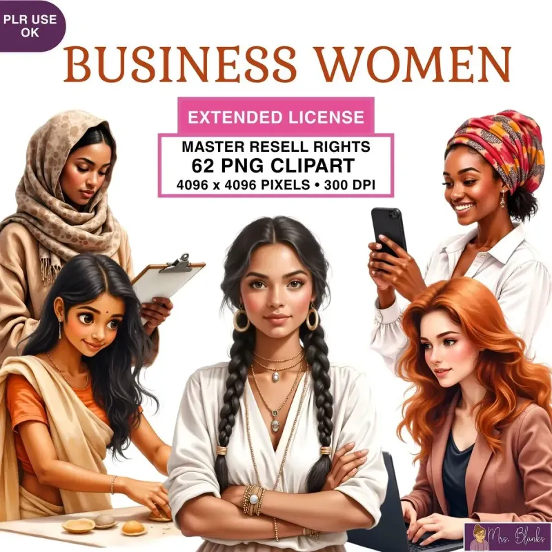 Professional Women Clipart PNG - Extended License