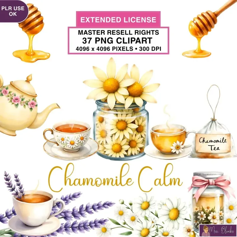 Herbal Tea Clipart PNG - Extended License