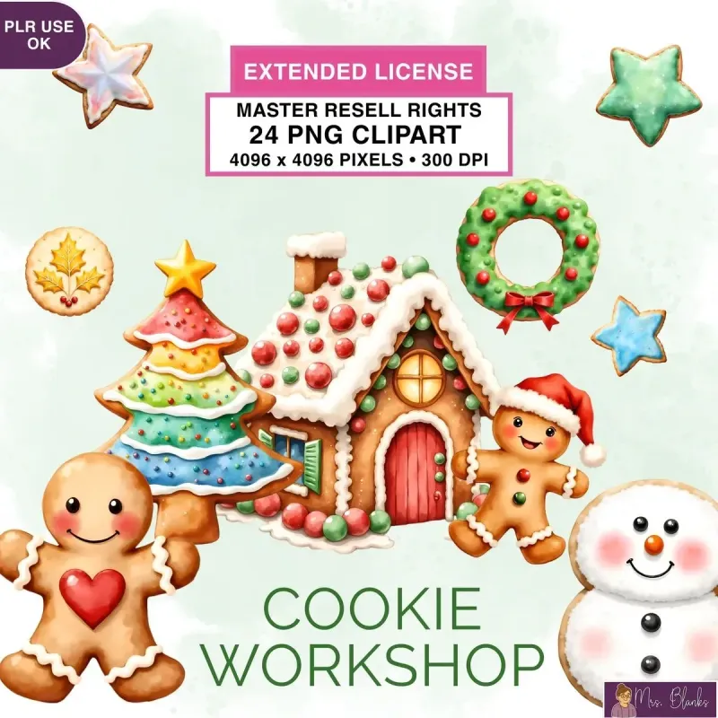 Christmas Cookie Clipart PNG - Extended License