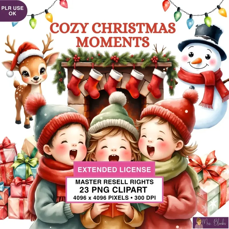 Christmas Family Clipart PNG - Extended License