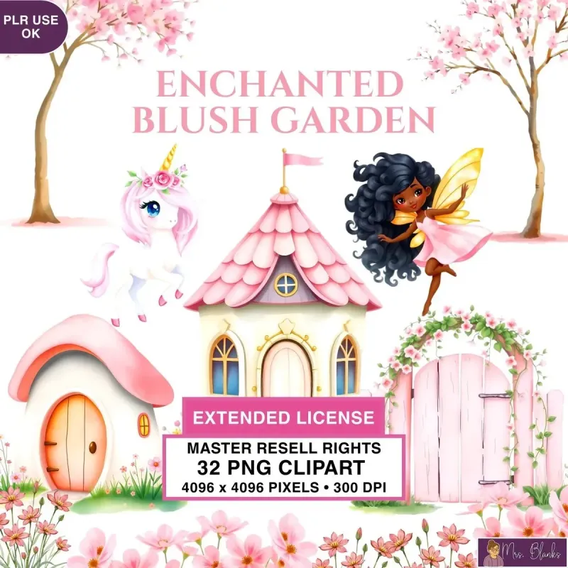 Fantasy Garden Clipart PNG - Extended License