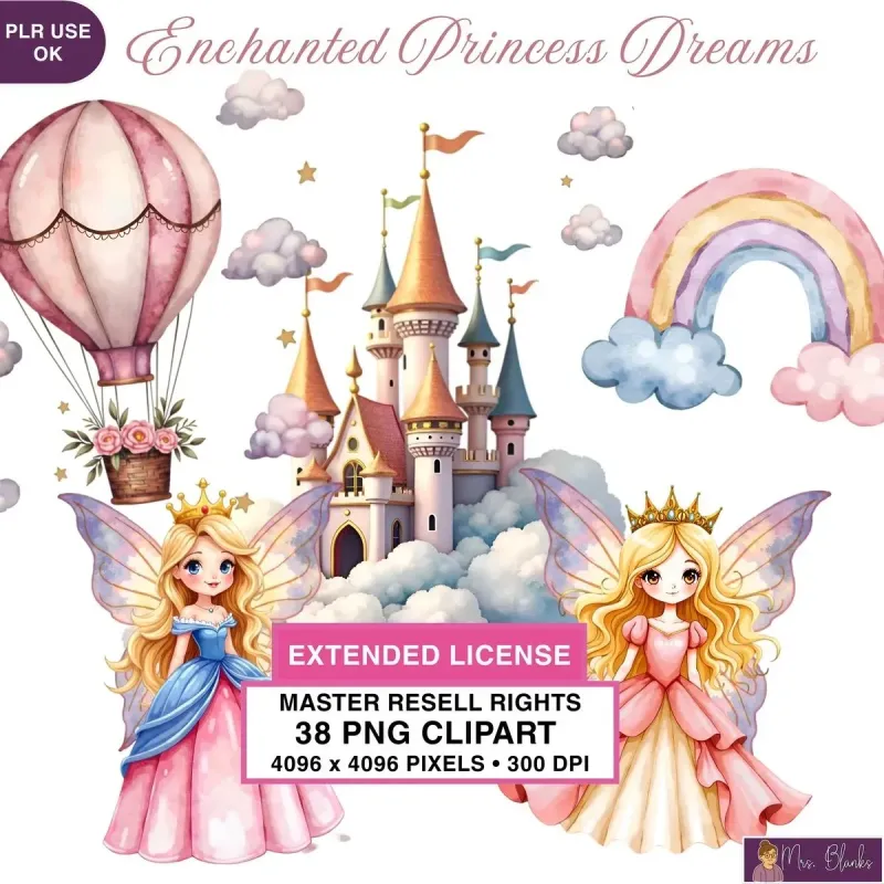 Fairy Princess Clipart PNG - Extended License
