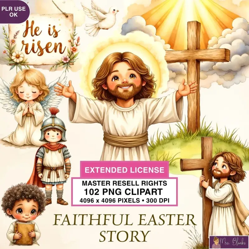 Christian Easter Clipart PNG - Extended License
