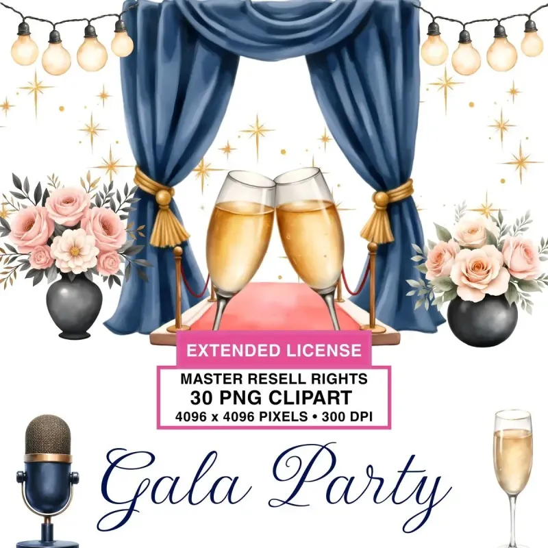 Event Celebration Clipart PNG - Extended License